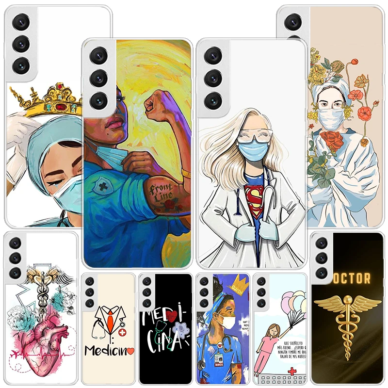 Medicine Nurse Doctor Phone Case For Samsung Galaxy S24 Ultra S23 S22 S21 Plus S20 FE S10E S10 S9 S8 + Personalized Print Cover