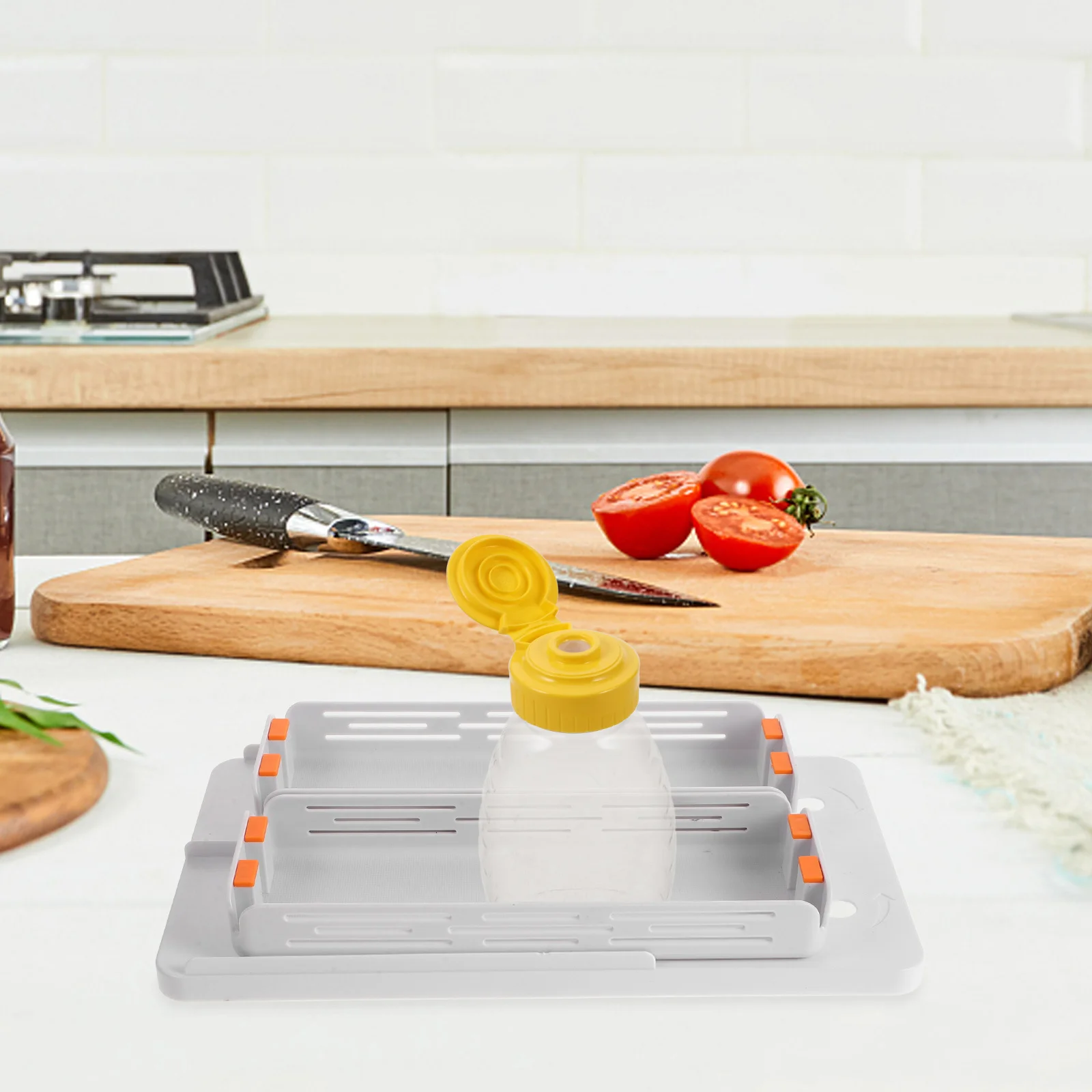 

Kitchen Storage Rack Countertop Pull-Out Spice Organizer For Cabinet Condiment Seasoning Holder Multifunctional Spices