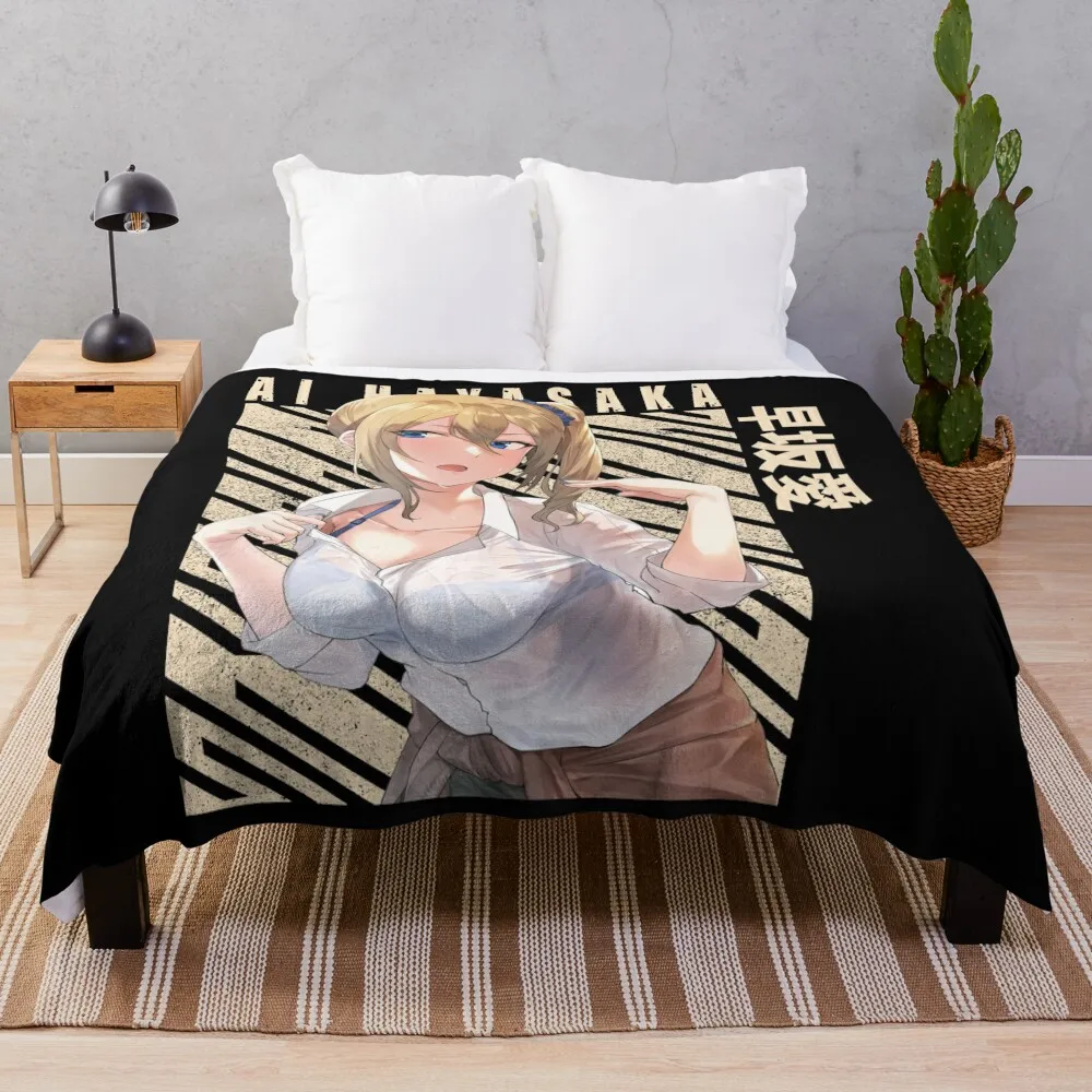 Kaguya Sama - Ai Hayasaka Throw Blanket valentine gift ideas Sleeping Bag Luxury Summer Blankets