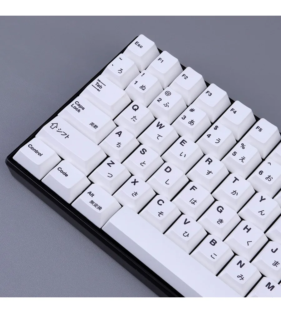 Keycap PBT Sublimation Cherry Original Highly Adaptable 61/64/84 Minimalist White Japanese 129 Key Mechanical Keyboard