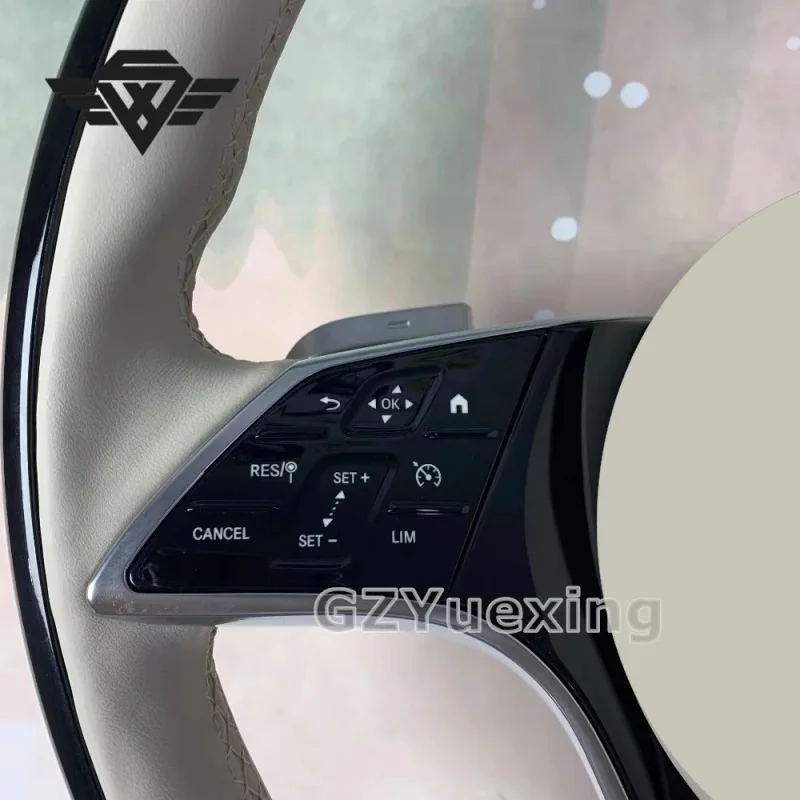 Customized for Mercedes Maybach W211 Class W204 W205 GLS Class W221 W222 233Y Piano Black and Leather Car Steering Wheel