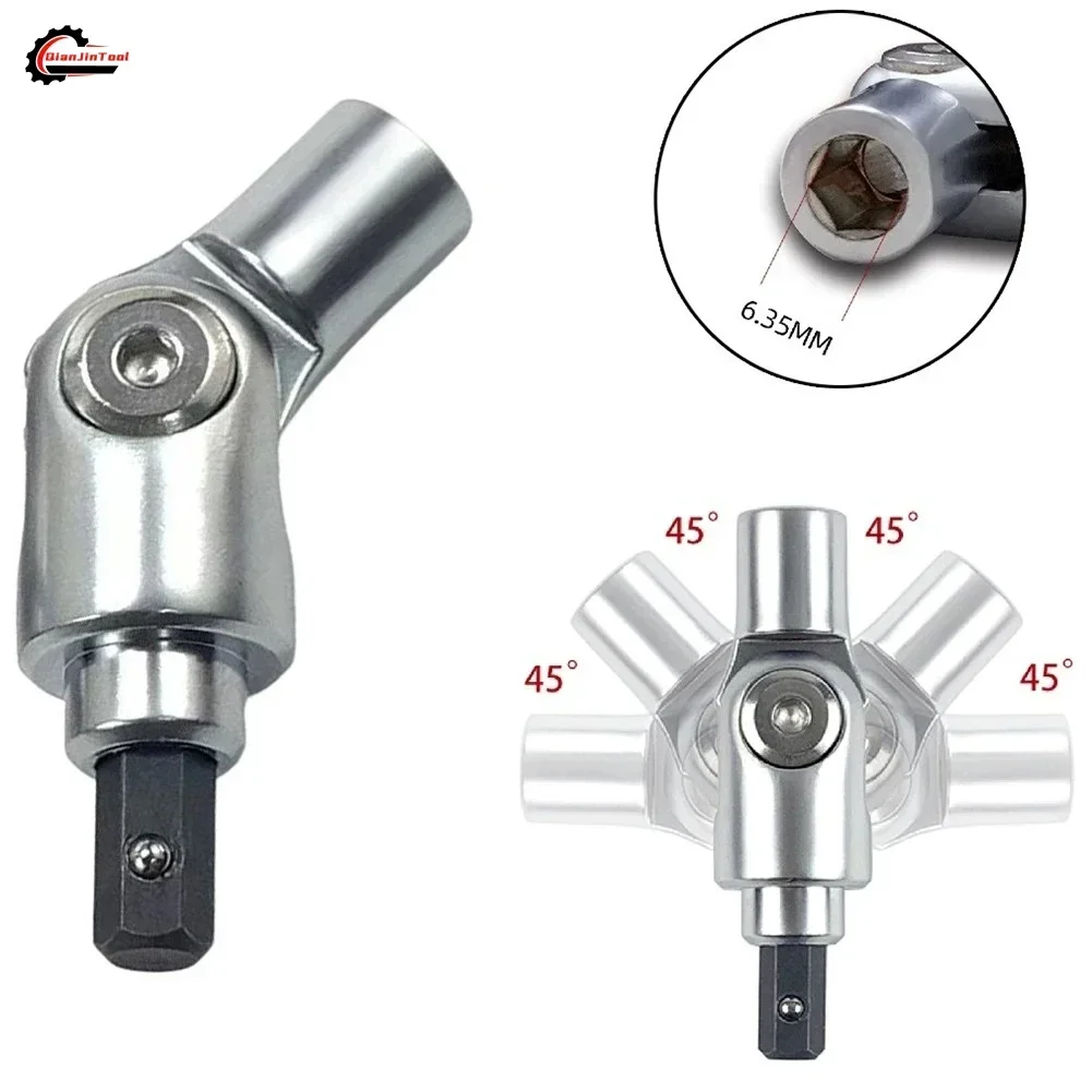 Screwdriver Socket Direction Changer Hex Handle 180° Rotation Screwdriver Adapter Manual Screwdriver Turning Corner Device