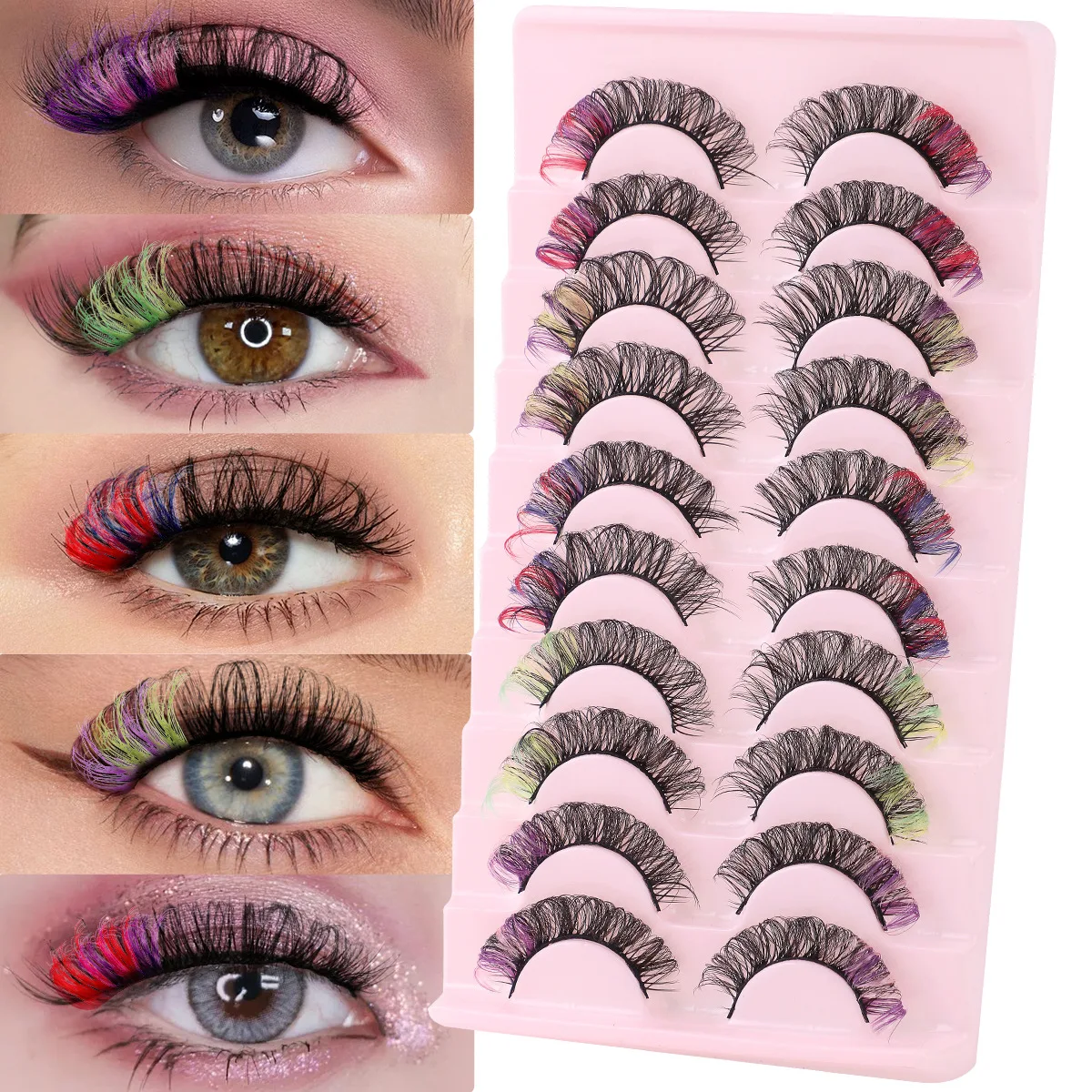 10 Pairs of Natural DD Song Vacation Eyelashes Thick Curl Simulated Eyelashes Spot Wholesale