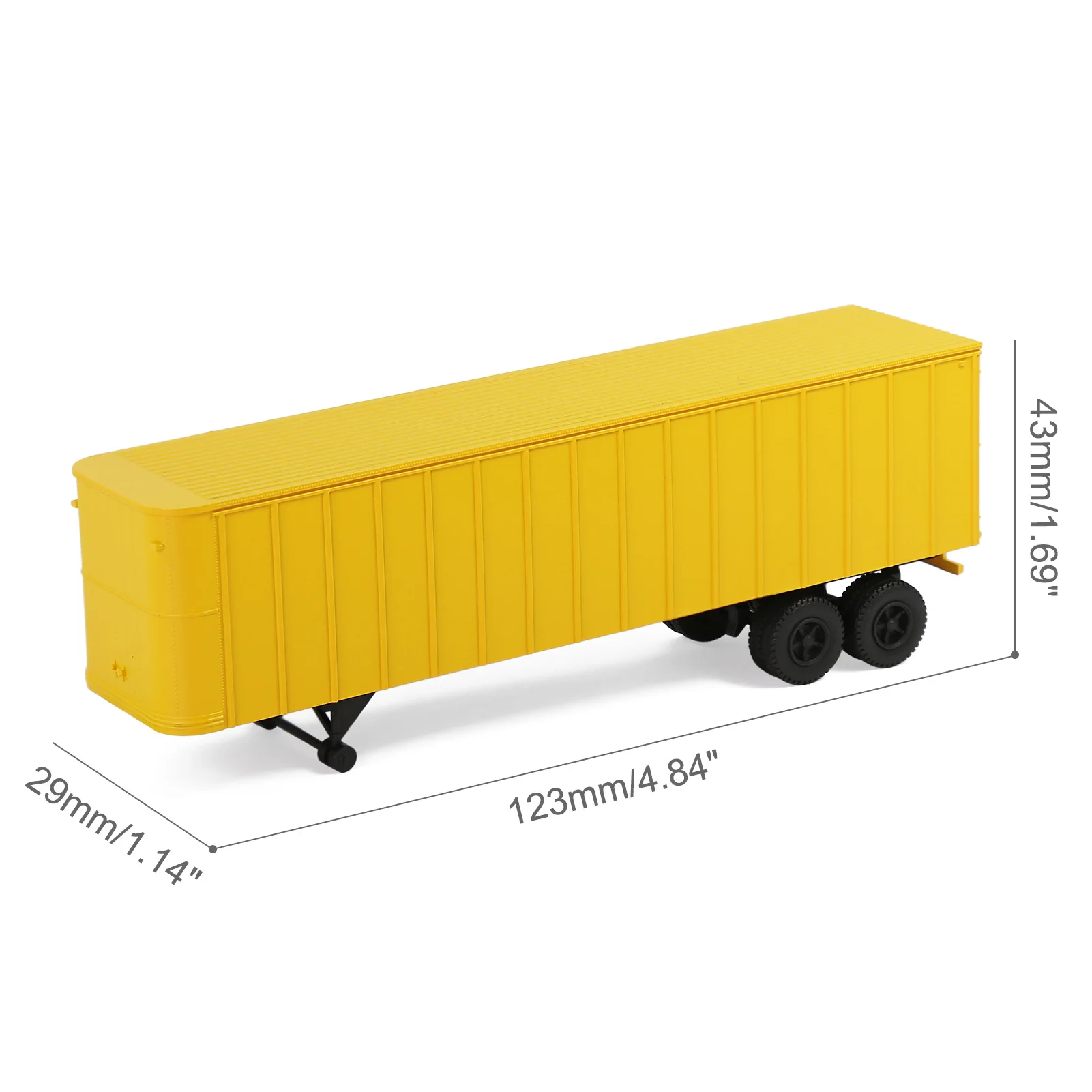 C8766 Evemodel Trailer - HO Scale 1:87 Plastic Model Trailer Assembled Painted (Pack of 1) for Model Wagon Model Tractor