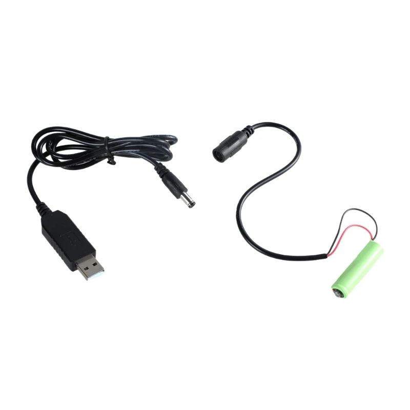 Y1UB USB Battery Eliminators Line USB 5V 2A to 1x1.5V LR03 AM-4 Battery Power Cable for Remote Thermometers