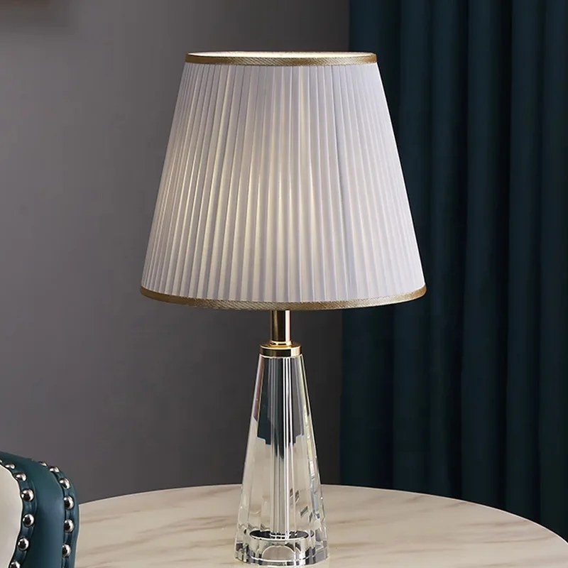 

Small bedroom crystal lamp luxury home dimming bedside lamp wholesale table lamp