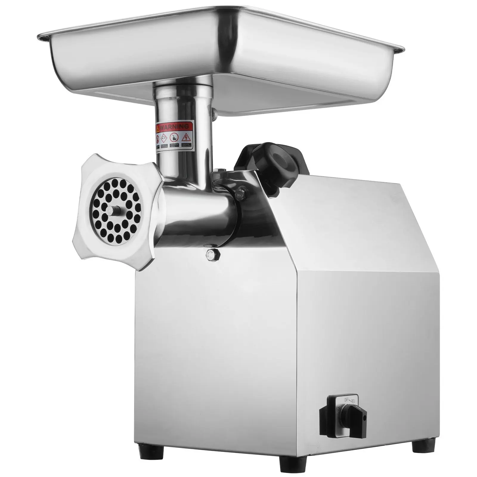 Electric Meat Grinder, 396 Lb/H Capacity, 1100W (4600W MAX) Industrial Meat Mincer with 2 Blade, 3 Grinding Plates