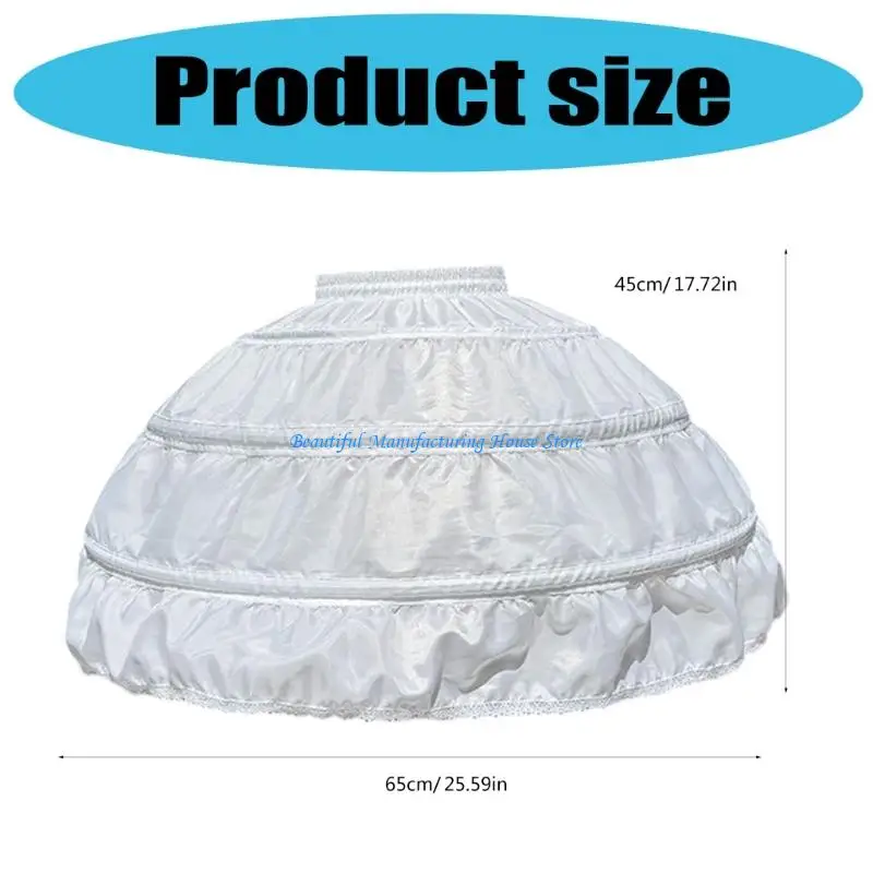 E56A مرونة الخصر السلة قماش قطني لفساتين عروض الباليه ثوب نسائي متعدد الطبقات مع مقاس قابل للتعديل