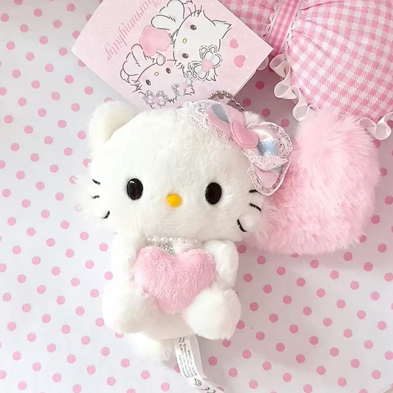 Sanrios Hello Kitty Charmmy Kitty Plüschtier Schlüsselanhänger Kawaii Girly Kätzchen Puppe Gefüllte Dekoration Rucksack Charm Freundin Geschenke
