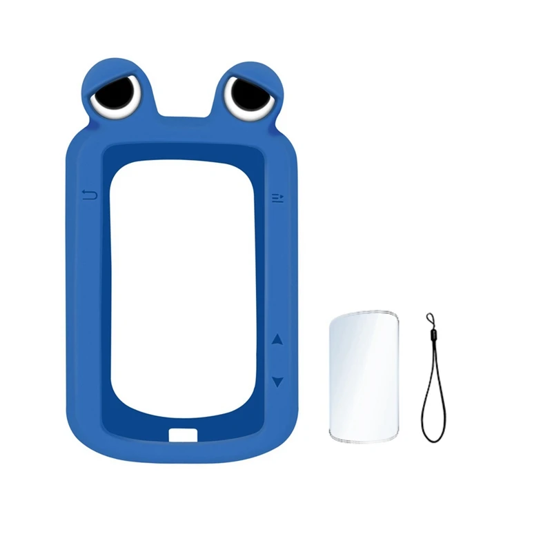 Custodia protettiva in silicone Custodia protettiva per computer da bicicletta per IGPSPORT BSC200 BSC300 con pellicola protettiva per schermo blu