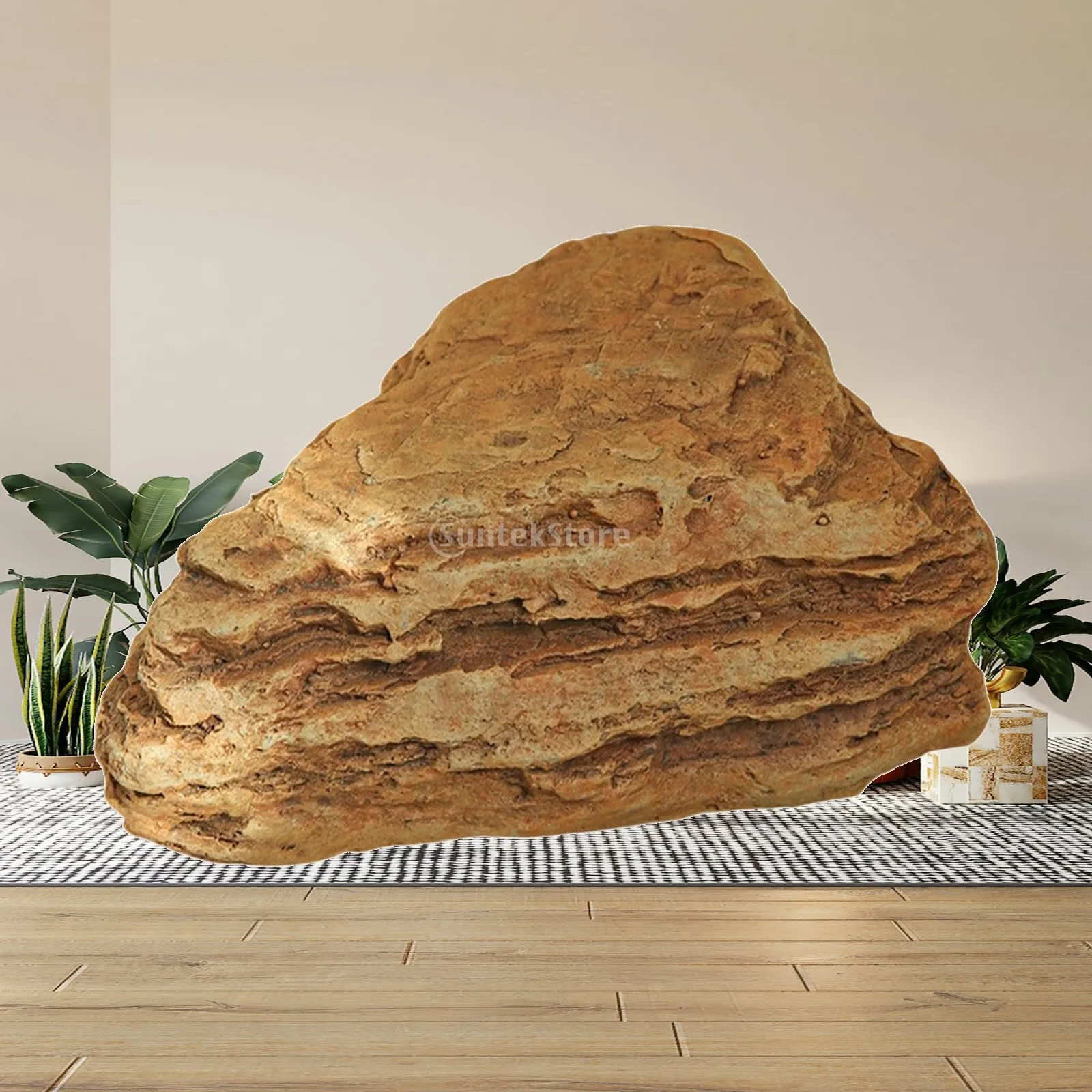 Decorative Stone Artificial Landscape Rock Irregular Figurine Multipurpose for Photography Prop Ornament for Courtyard Patio