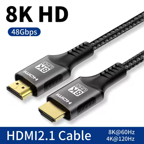 8K HDMI-Compatible 8K@60Hz HDMI 2.1 Cable 48Gbps Adapter for RTX 3080 HDR Video Cable PC Laptop TV box PS5 Projector 4K@120Hz