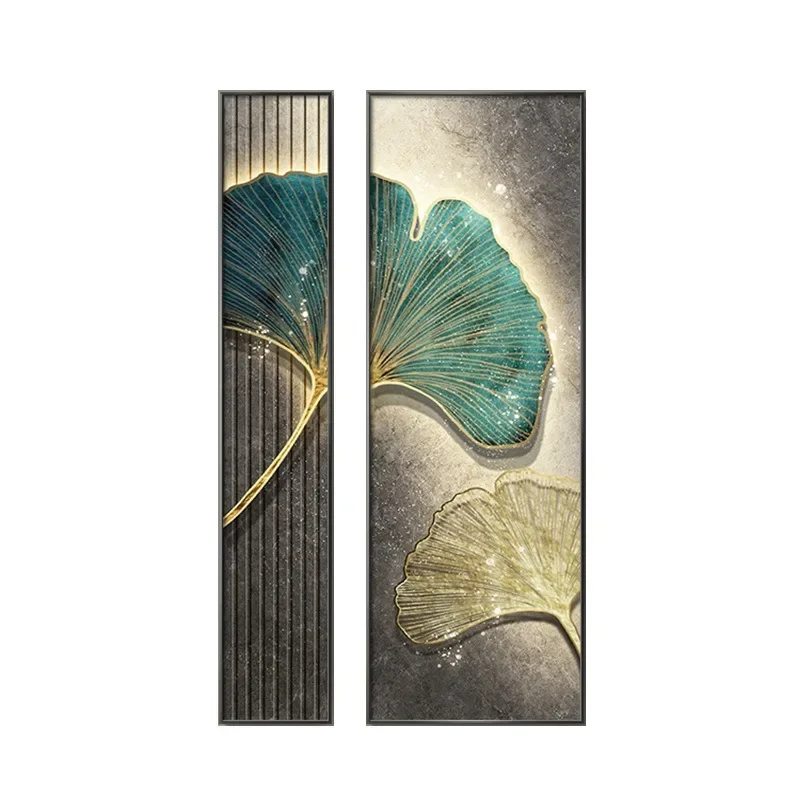 

Luxury Entrance Decorative Painting Ginkgo Biloba Corridor Aisle Hanging Painter Great Industry High-class Entrance Door Mural