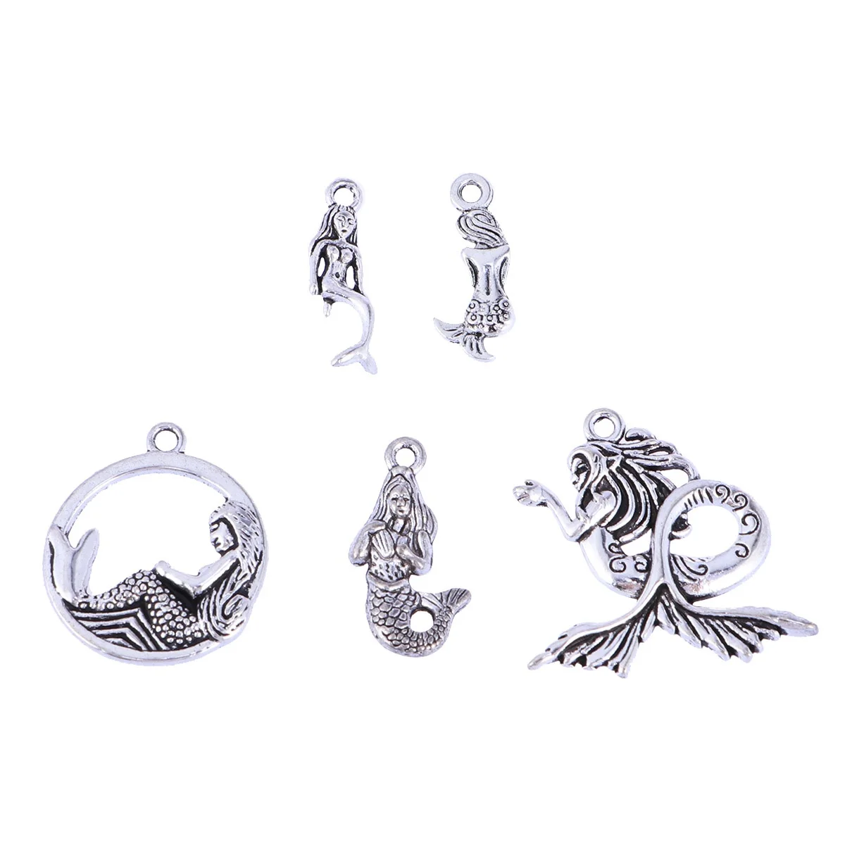 

30 Pcs Mermaid Pendant Neck Pendants Women Luxury Jewelry Accessiories Alloy Necklace Miss
