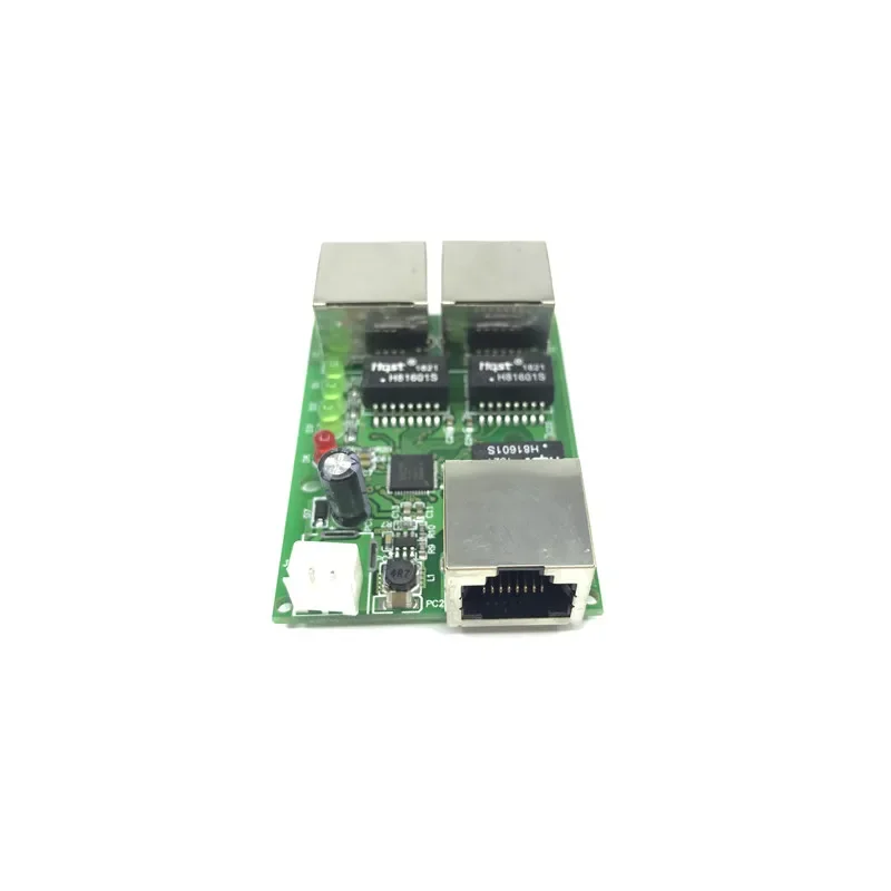 Ethernet Network Cable Switch Module Splitter, Conversão de Dados, Extensão Distância, Mini, Low-cost, 3 Portas, 10 Mbps, 100Mbps