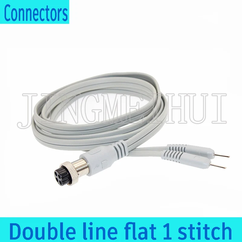 

Electrode lead physiotherapy instrument aviation GX16 plug 4 core flat wire 1 pin lead connector cable length 1.8m physiotherapy