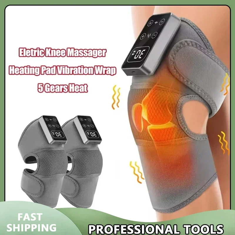 

Electric Knee Massager 3 Vibrations 5 Levels Hot Compress Shoulder Elbow Massage Knee Support Brace for Health Care