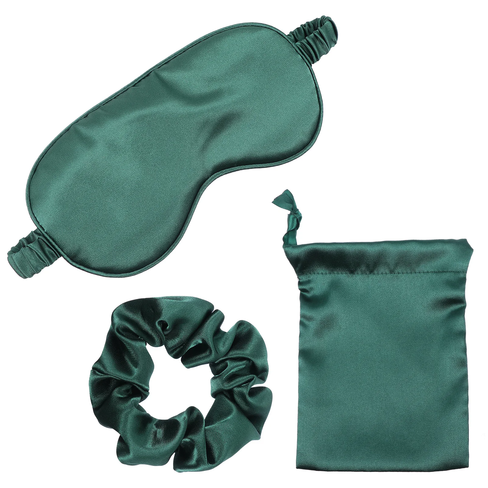 

3 шт., дорожные тени для век, мягкая шелковая маска для сна для облегчения сухих глаз с эластичным ремешком и сумкой для переноски, помощь для сна