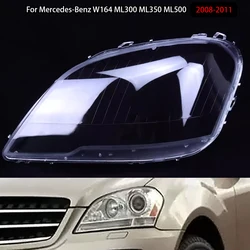 For Mercedes-Benz W164 ML300 ML350 ML500 2008-2011 Front Headlight Cover Transparent Lampshade Lamp Shell Masks Plexiglass
