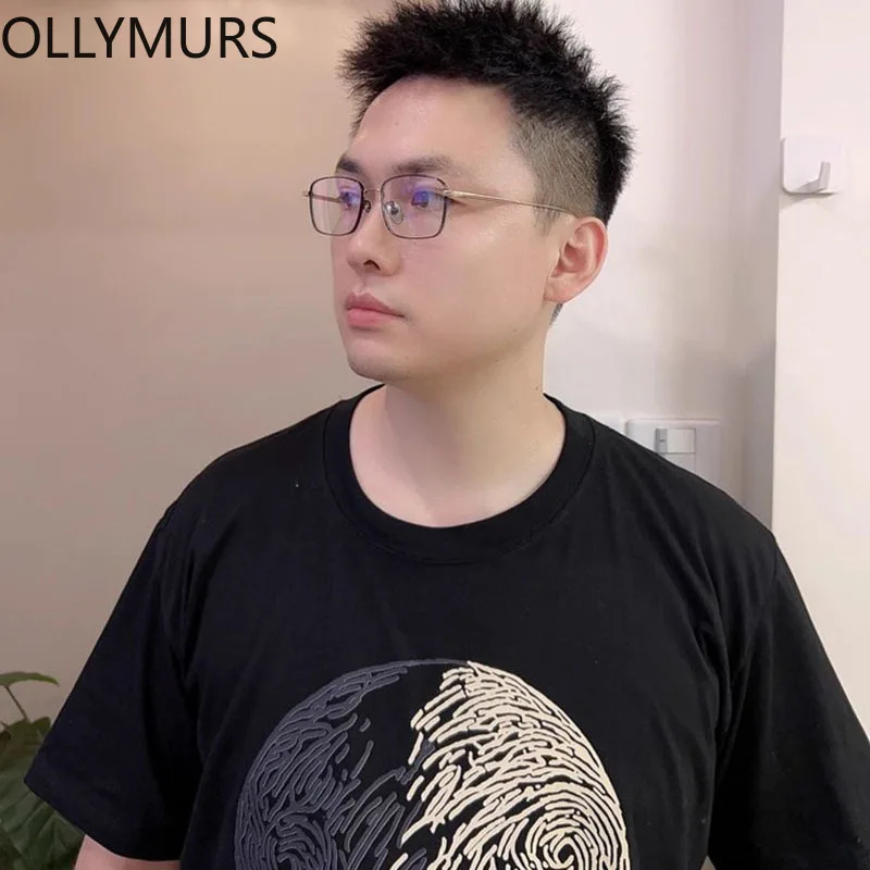 OLLYMURS Men Women Myopia Hyperopia Progressive Optical Prescription Glasses Fashion Titanium Anti-Reflective Anti-UV Eyeglasses