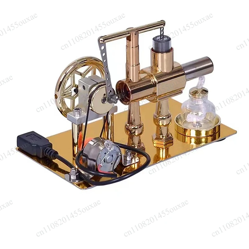 Single‑Cylinder Hot‑Air Engine Generator Model, DIY Science Invention Kit Physics Popular‑Science Educational Teaching Aid
