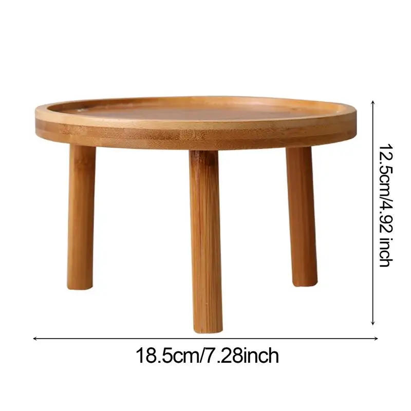 Houten Standaard Voor Kamerplant Ronde Hoge Kruk, Modern Voor Woonkamer Decoratieve Houten Plantenhouder Voor Sofa Woonkamer