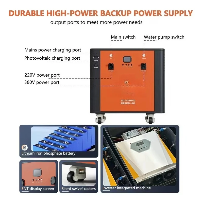 Wechselrichter 5 kW, 10 kW, 15 kW, 20 kW, 30 kW, netzunabhängige Photovoltaik-Komplettset, Solarenergie, netzunabhängige Lithiumbatterie, Heimstromsysteme