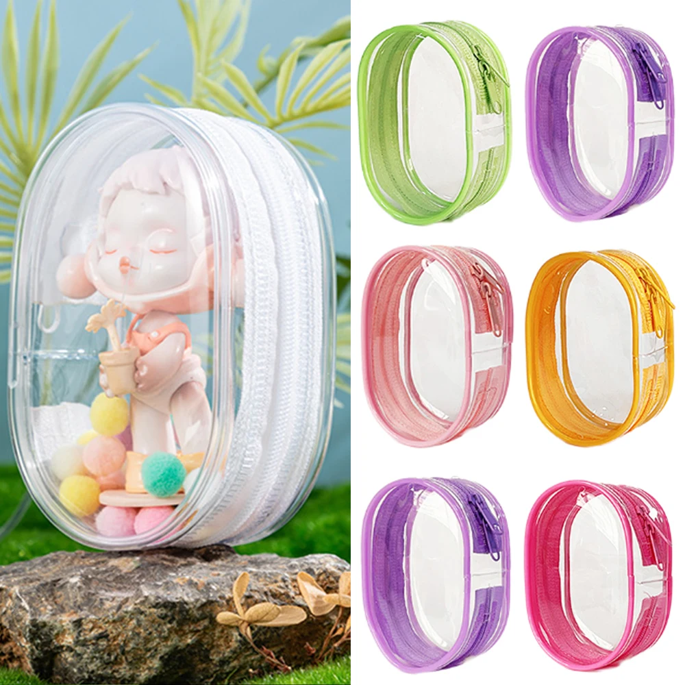 Jewelry Organizer Transparent Storage Box Pouch Mystery Box Keychain Bag Storage Case Thicken Wallet Cute Doll Bag Organization