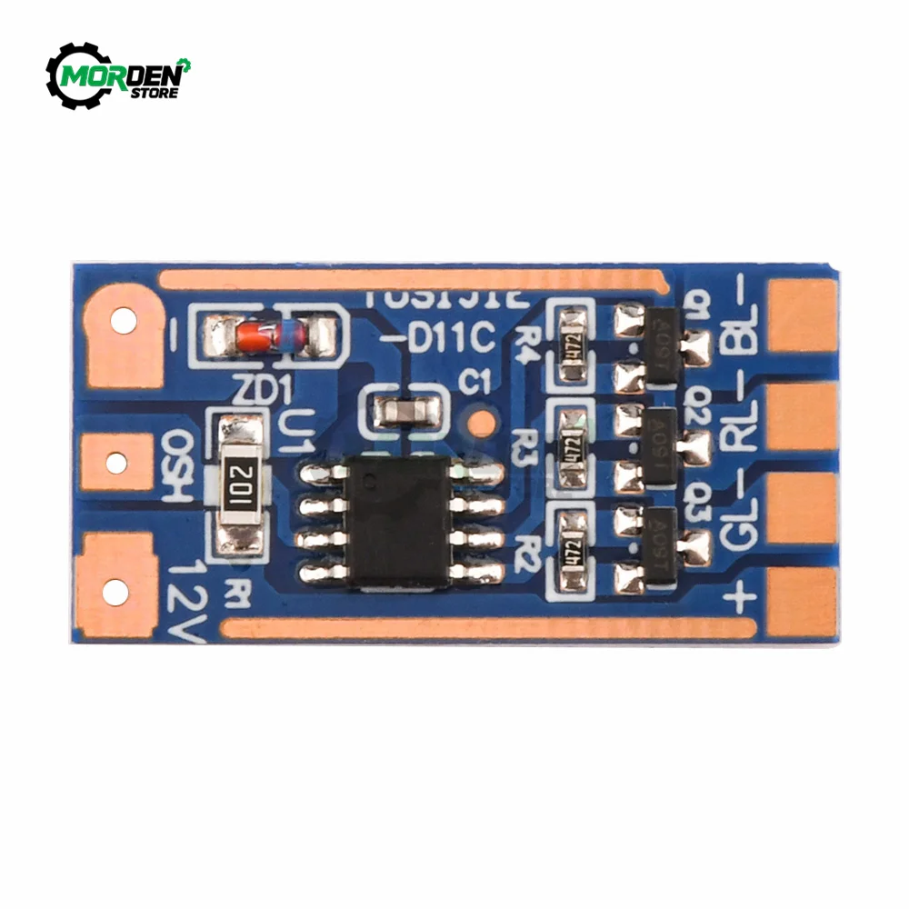 Módulo rgb 5v-12v, 5 peças, 11 tipos de modo, interruptor de botão, módulo de lâmpada colorida, placa de circuito de acionamento de alta corrente,