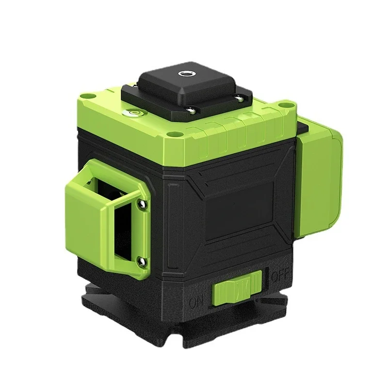 Laser Level LLX-360-01 4D16 Line 3D12 Line Touch Button Green Super Bright Projector, Luxury Plastic Box + Large Aluminum Bottom