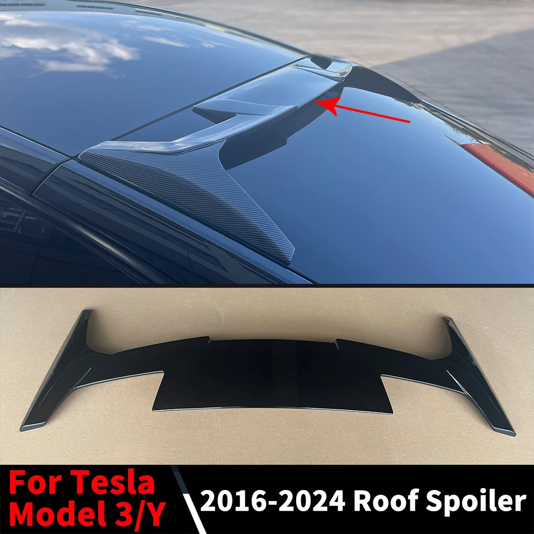 

Racing Sport Rear Roof Spoiler Wing Body Kit Tail Airfoil Deflector Tuning Boot Lip For Model 3 Y 2016-2024 Tesla