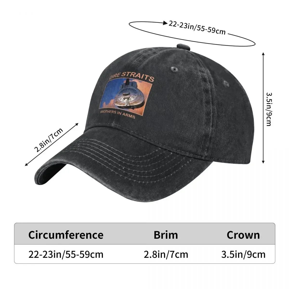 Dire Straits Brothers In Arms Guitar Fashion Baseball Cap Peaked Cap Men's Hat Women's Cap Women's Visors
