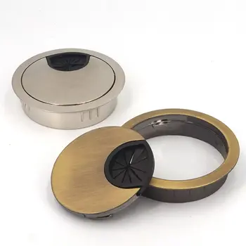 Zinková slitina, drát, kryt otvoru, zásuvkový port, stůl, počítač, PC, kulatý kabel, průchodka, držák linky 50mm/53mm/60mm/80mm 8 nejlepší prodej kryt otvoru na stole - №3