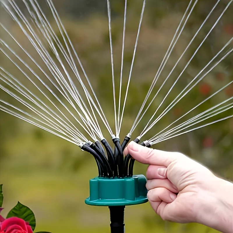 Auto 360° Sprinkler – No Elec, Full Coverage, All Accessories Included. Easy Lawn & Garden Care!
