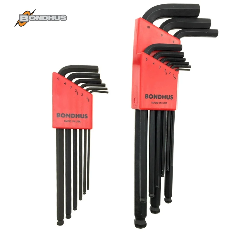 Bondhus Metric Allen Wrench Set L Shape Ball End Hex Key Set Bicyle Repair Tool 10946|10992|10995|10999