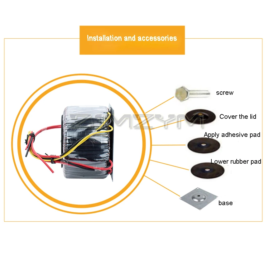 800 واط 43 فولت 220 فولت إلى 12 فولت 24 فولت 48 فولت 50 فولت حلقة محول مخصص إمدادات الطاقة AC220 PRI-SEC: DC2500V