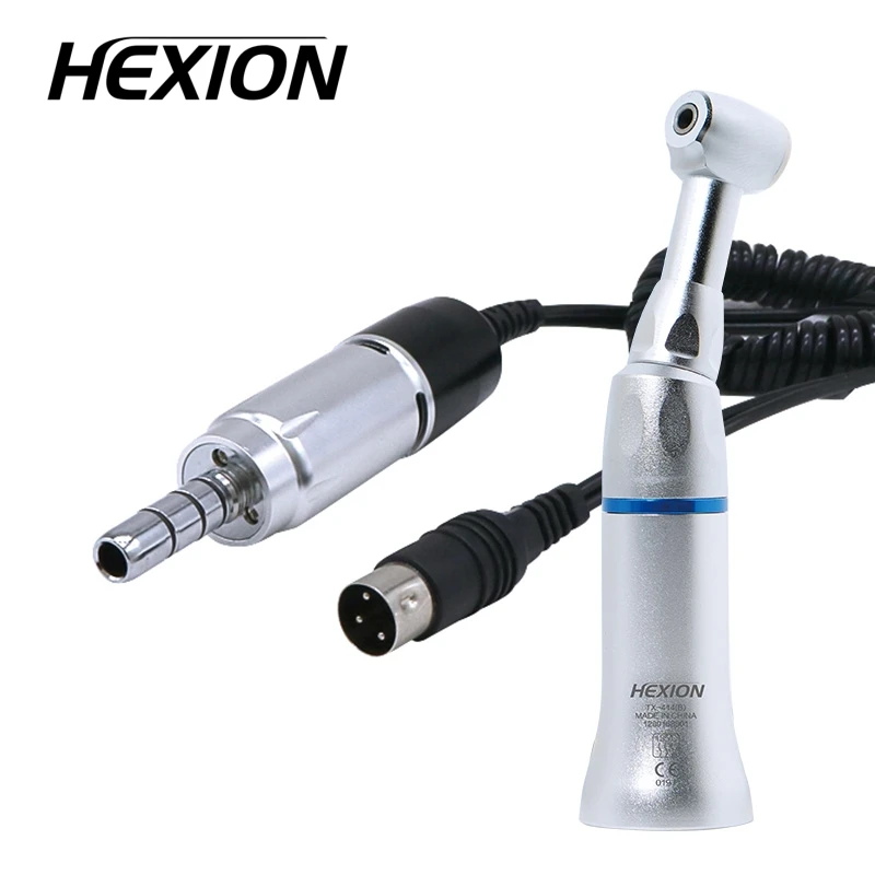 HEXION E-Type Dental-Niedrigdrehzahl-Mikromotor-Set – 35000 U/min, 1:1-Übersetzung – Gerades/Abgewinkeltes Handstück für Laborpolier-Elektromotor – Detail 2