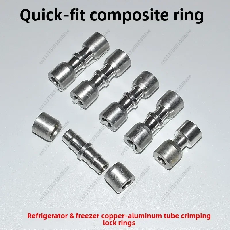 10Pcs No-Weld Quick Connector for Copper & Aluminum Pipes – Refrigeration Repair Tool for AC, Freezer & Fridge, Compound Ring