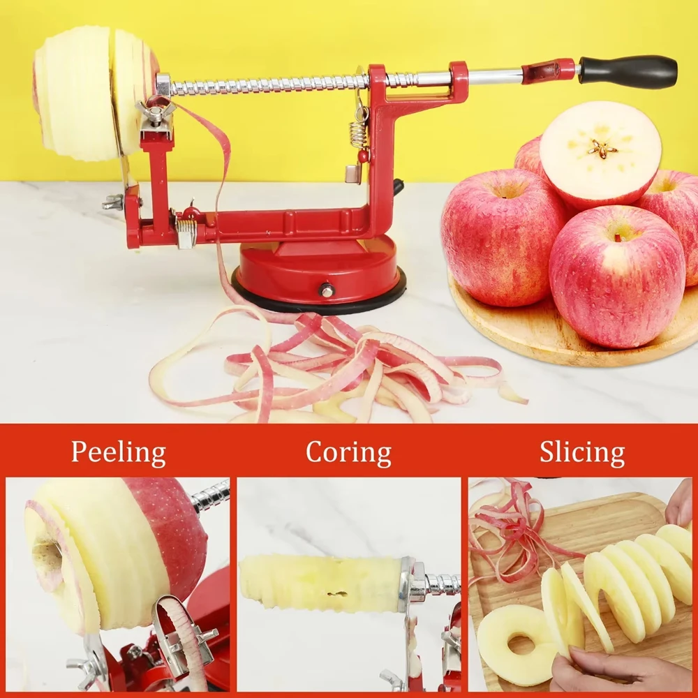 

Stainless Steel Manual Apple Peeler 3 In 1 Multifunctional Fruit Slicer Corer Apple Skin Cutter Peeling Tool Home Kitchen Tool