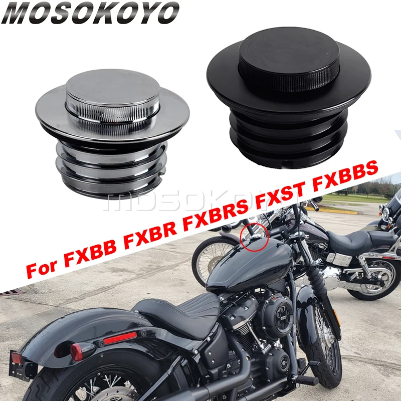 

Motorcycle CNC Aluminum Pop-Up Oil Tank Gas Cap Cover For Harley Softail Street Bob FXBB FXBBS Breakout FXBR FXBRS Standard FXST