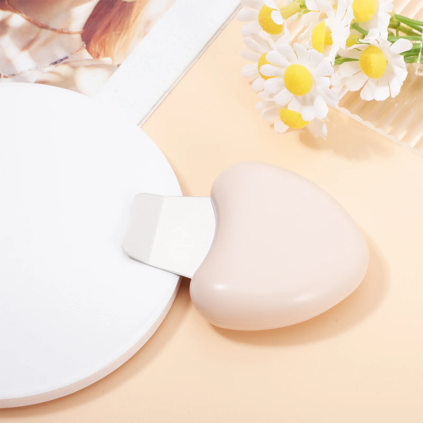 2Pcs Skin Scrubber Deep Pore Facial Scraper Blackhead Removal Tool Face Spatula Lightweight Portable Skin Care Instrument Set