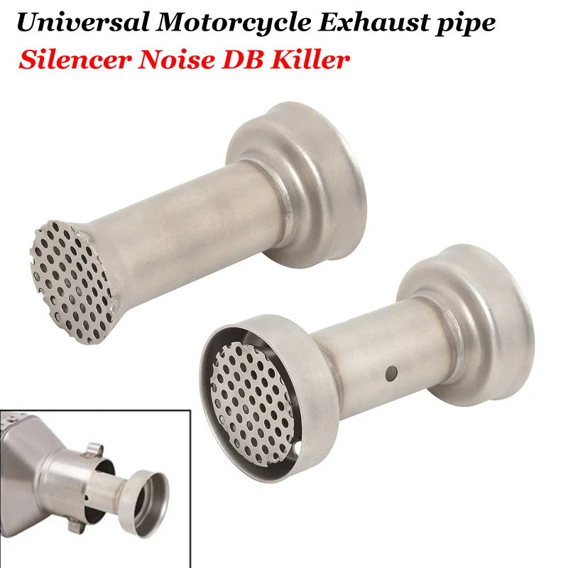 

Universal 51mm Inlet Motorcycle Exhaust System Muffler Pipe DB Killer Removable Silencer Muffler Reduce Noise Sound