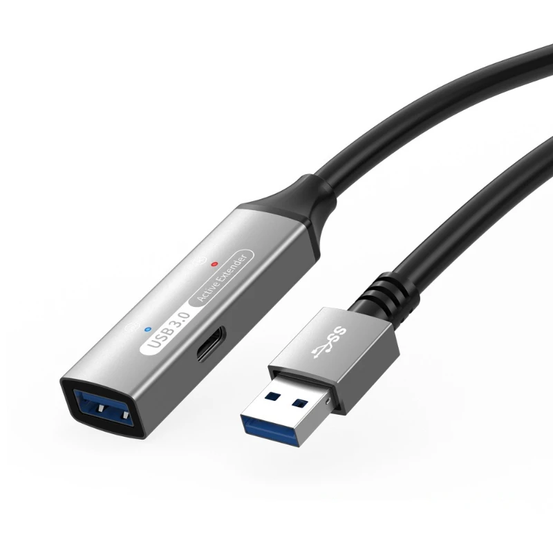 Active USB 3.0 Extension Cable 5M Male To Female 3.0 Extension Cord with Booster Type C USB C To USB 3.0 Active Cable 5M