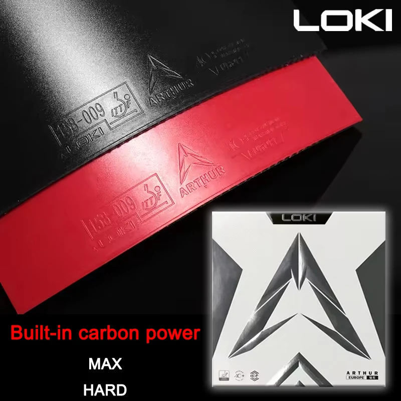 LOKI ARTHUR EUROPE DIAMOND Table Tennis Rubber Sheet Non-sticky Pips-in Ping Pong Rubber with Carbon Cake Sponge ITTF Approved
