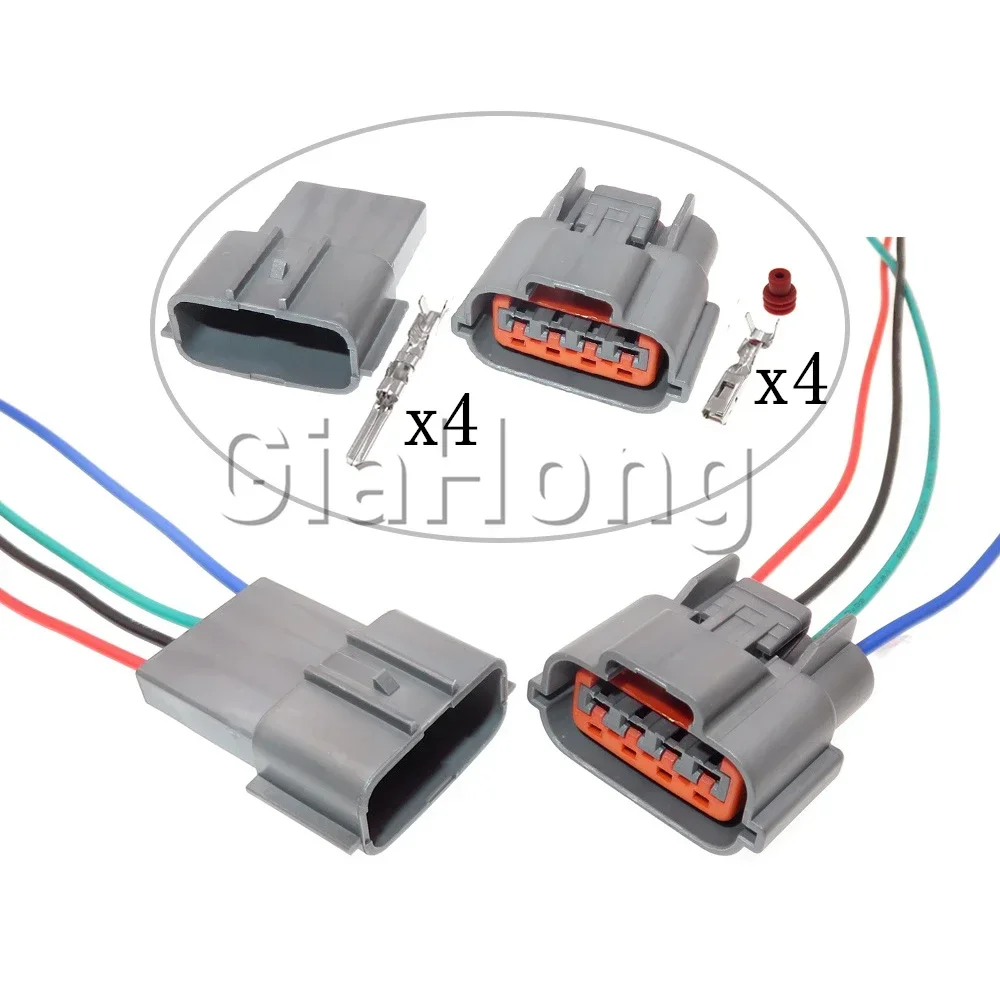 1 Set 4 Ways AC Assembly Auto Parts 6098-0144 Automotive Intake Pressure Temperature Sensor Socket Car Electrical Connector