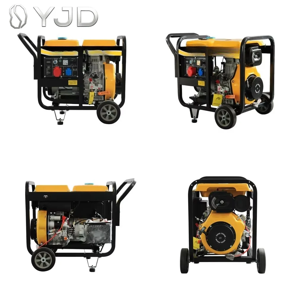 7kw 7kva 5kva 5kw 6kw 3 Phase 1 Cylinder Small air Cooled Portable Open Power diesel Generator for Home