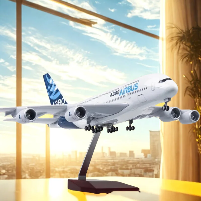 

Airbus Toy Die-cast 1/160 Scale 50.5CM 380 Aircraft Plastic Resin Aircraft A380 Prototype Aviation Model with Lights and Wheels
