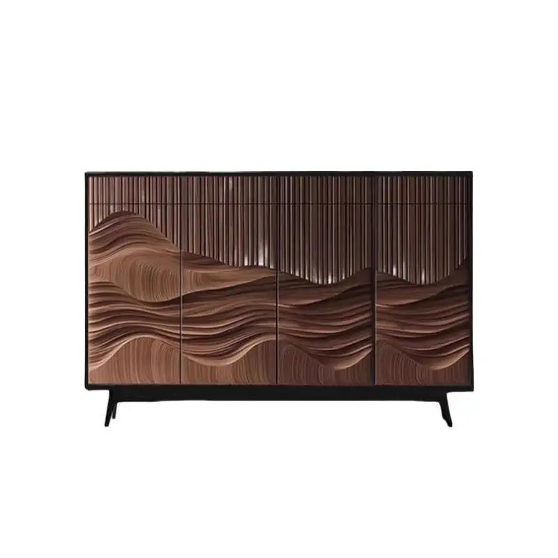 YY- medieval style engraved entrance cabinet, facing the door, shoe cabinet, living room storage floor-to-ceiling side cabinet