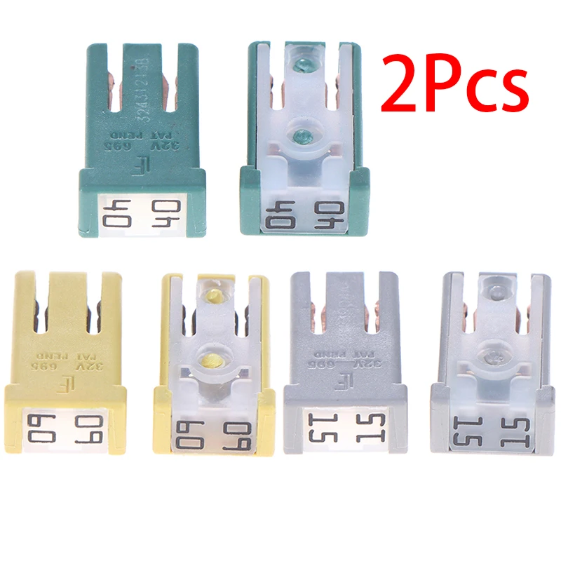 2Pcs Car Fuses Assortment Kit 15-60A Replacement Fuses For Car/RV/Truck/Motorcycle Provide Car Protection