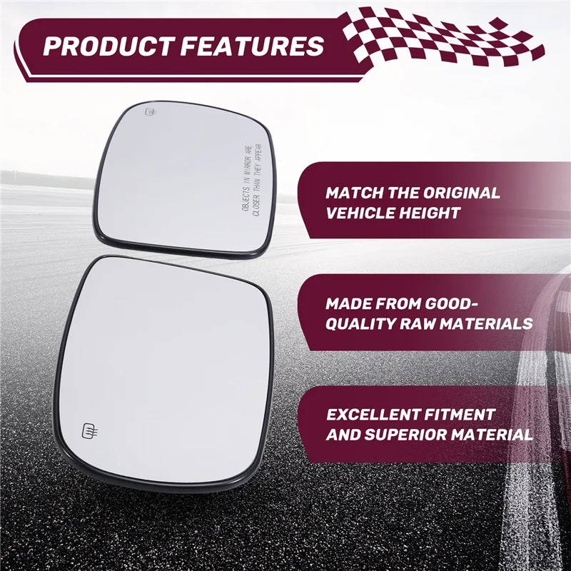 ABHY-L+R Rearview Mirror Lenses Exterior Door Side Mirror For  200 300 2011-2021 68101147 68101146